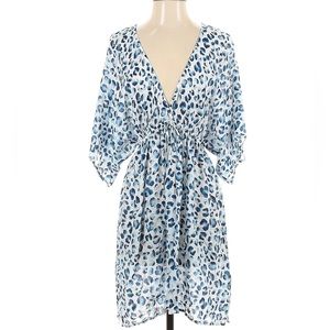 Tory Burch blue leopard coverup